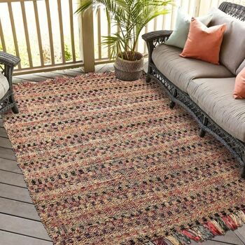 Tapis jute 200x290cm JUTESQUARE Multicolore. Tapis artisanal en Jute 2