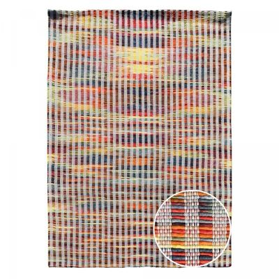 Tapis kilim 120x170cm KL LINE RELIEF Multicolore. Tapis artisanal en Laine
