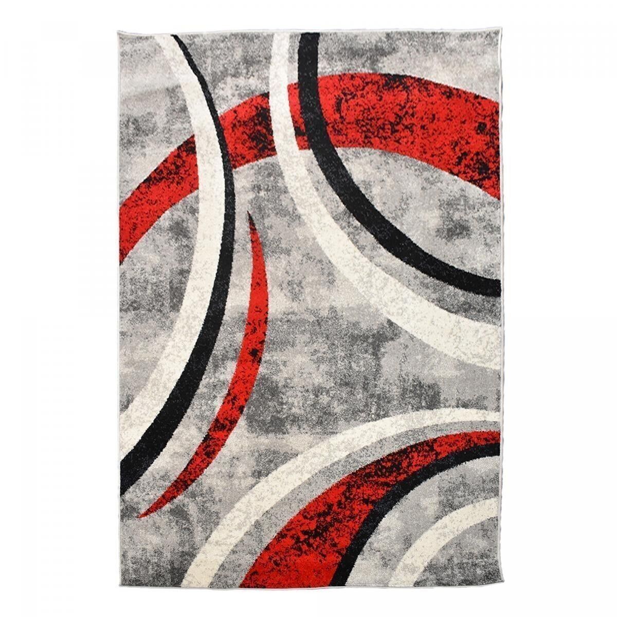 Living room rug 80x150cm LIGNÉ Gray in Polypropylene