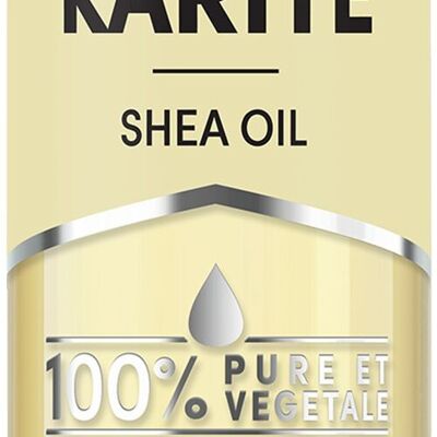 WAAM Cosmetics – Huile végétale de Karité – 100% pure et naturelle – Première pression à froid – Huile nourrissante pour peau et cheveux– 75ml