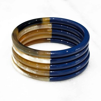 Bracelet coloré en corne véritable - Couleur 654
