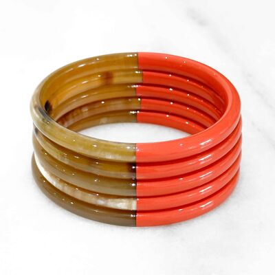 Colorful real horn bracelet - Color 3555