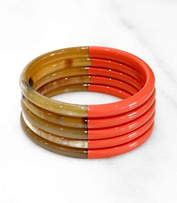 Bracelet coloré en corne véritable - Couleur 3555 1