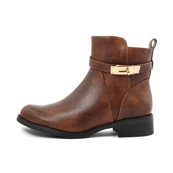 Bottines Femme Fashion Attitude couleur Marron - Hauteur du talon : 3,5 cm - Collection Hiver ; Article FAG_AX8508_17_CAMEL 1