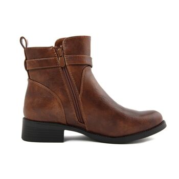 Bottines Femme Fashion Attitude couleur Marron - Hauteur du talon : 3,5 cm - Collection Hiver ; Article FAG_AX8508_17_CAMEL 3