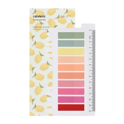 Lemonade Blooms | Ordinate 200 pieces of adhesive strips | Transparent Sticky Notes | sticky notes | Index Tabs sticky notes | Writeable sticky markers pastel | stationary supplies | Books accessories