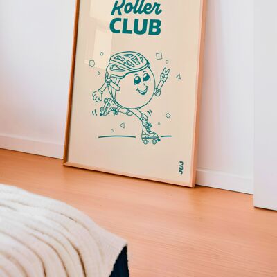 THE ROLLER CLUB RETRO POSTER