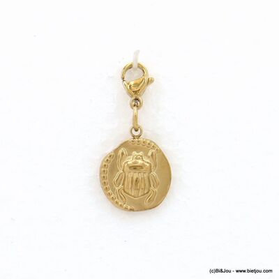 Ciondolo con medaglia scarabeo in acciaio inossidabile 0623005