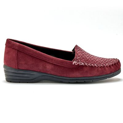 Mocassins cuir velours grande largeur (2007780 - 0020)