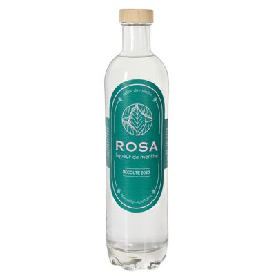 Menta Rosa | Liquore alla menta francese | Zucchero di canna biologico | Senza coloranti | 24°| 70cl