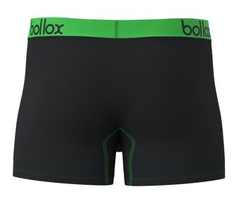 Noir avec vert - Boxer pour homme - Mélange de bambou et de coton (1 paquet) 2