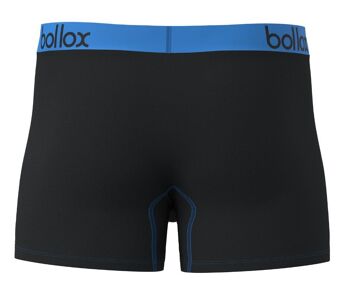 Noir avec bleu clair - Boxer pour homme - Mélange de bambou et de coton (1 paquet) 3