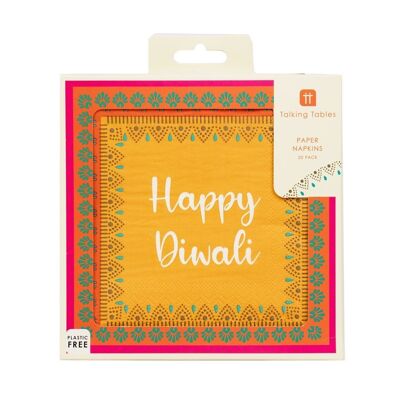 Serviettes Joyeux Diwali - Paquet de 20