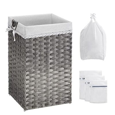 Laundry basket 75L natural color