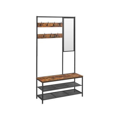 Coat rack with 5 shelves 31.5 x 68 x 183.5 cm (D x W x H)