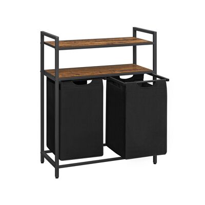 Vintage brown and black industrial design desk 140 x 60 x 75 cm (L x W x H)