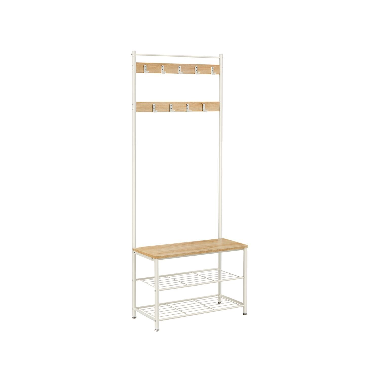 Buy wholesale Coat rack with bench 33.7 x 72 x 183 cm (D x W x H)