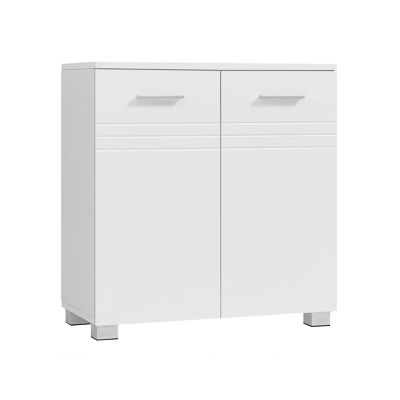 Bathroom cabinet with shutter doors 60 x 30 x 80 cm (L x W x H)