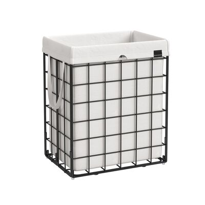 Laundry basket with laundry bag 48 x 33 x 58 cm (L x W x H)