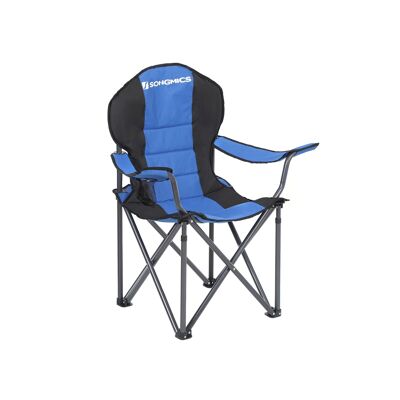 Folding camping chair blue 90 x 55 x 102 cm (L x W x H)