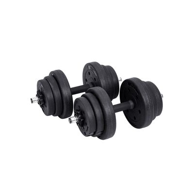 Dumbbell set with steel connecting tube