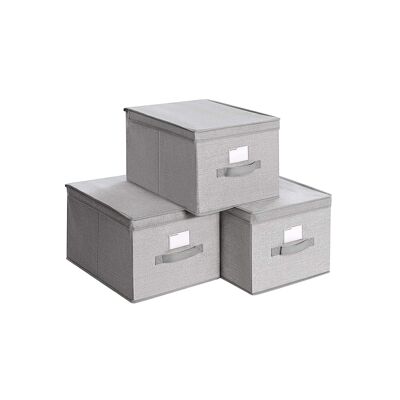 Set of 3 foldable boxes 30 x 40 x 25 cm (L x W x H)