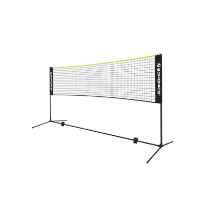 Badminton net 4 m black and yellow 400 x 103 x 155 cm (L x W x H)