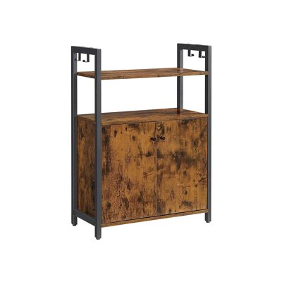 Industrial style sideboard with shelf 64 x 30 x 90 cm (L x W x H)