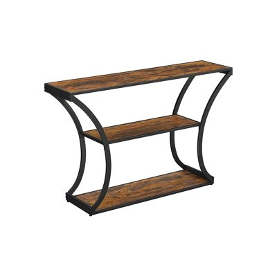 Industrial style console table with 3 shelves 120 x 30 x 80 cm (L x W x H)