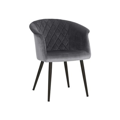 Gray bedroom dining chair 61 x 55 x 77 cm (L x W x H)