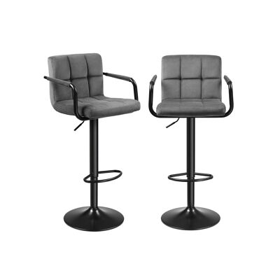 Dark gray bar stool 38 x 44.5 cm (L x W)