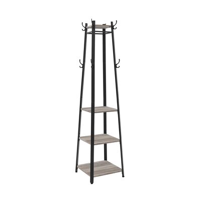 Coat Rack Greige Black 43 x 43 x 180 cm (L x W x H)