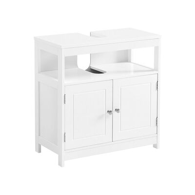 Matt white washbasin cabinet 60 x 30 x 60 cm (L x W x H)-20 x 8 cm (L x W)