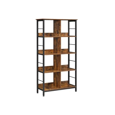 Vintage brown and black standing shelf 80 x 33 x 149 cm (L x W x H)