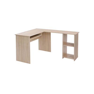 Oak L-shaped computer desk 140 x 120 x 75 cm (L x W x H)