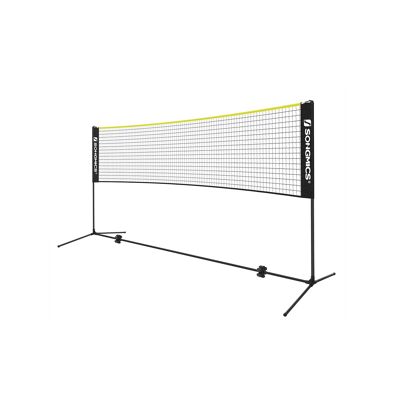 Badminton net black and yellow 500 x 103 x 155 cm (L x W x H)