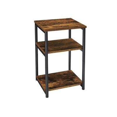Brown and black vintage side table 34 x 30 x 58 cm (L x W x H)