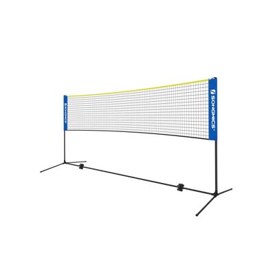 Badminton net 5 m blue-yellow 500 x 103 x 155 cm (L x W x H)