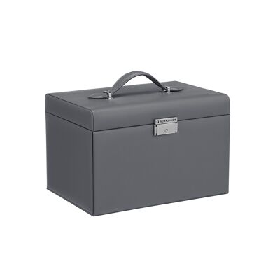 gray jewelry box 26 x 18 x 17 cm (L x W x H)