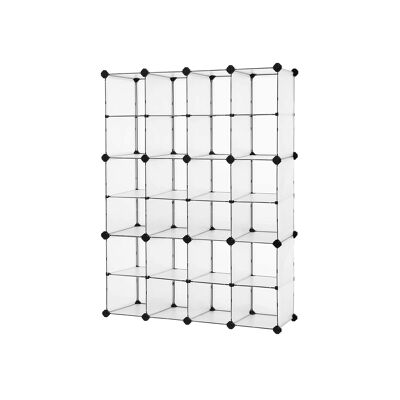 Shoe rack with 30 compartments 91 x 31 x 123 cm (L x W x H)