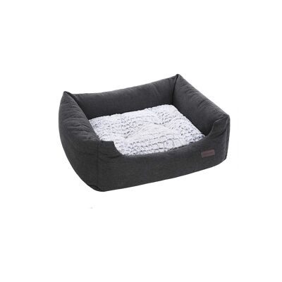 Dog bed with reversible cushion 80 x 60 x 26 cm 80 x 60 x 26 cm (L x W x H)