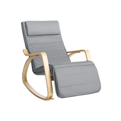 Light gray rocking chair 67 x 115 x 91 cm (L x W x H)