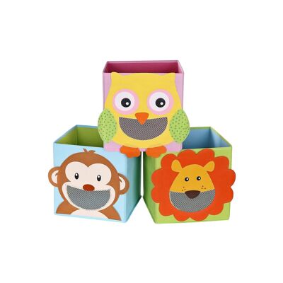 Set of 3 toy boxes 27 x 27 x 27 cm (L x W x H)
