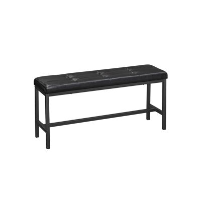 Dining room bench black 108 x 32.5 x 48 cm (L x W x H)