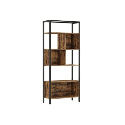 Bookcase with steel structure 74 x 29.6 x 170 cm (L x W x H)