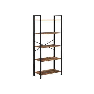 Brown-black vintage storage shelf 66 x 30 x 153 cm (L x W x H)