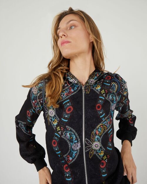 Chaqueta estilo bomber con estampado