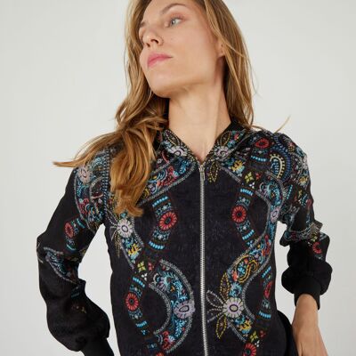 Chaqueta estilo bomber con estampado