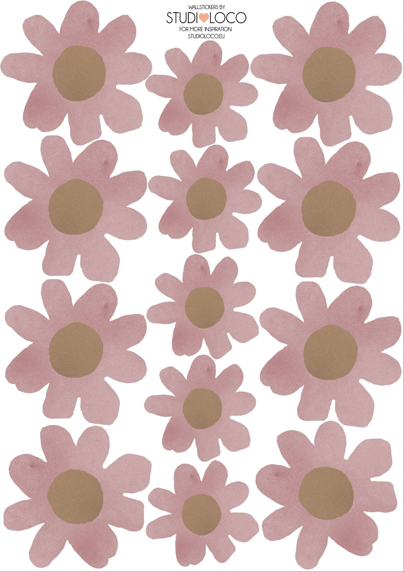4 SHEETS OF WALLSTICKERS DAISIES