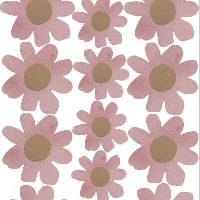 4 SHEETS OF WALLSTICKERS DAISIES